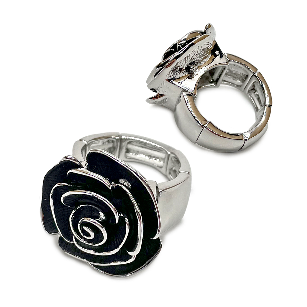 Ring Rose schwarz